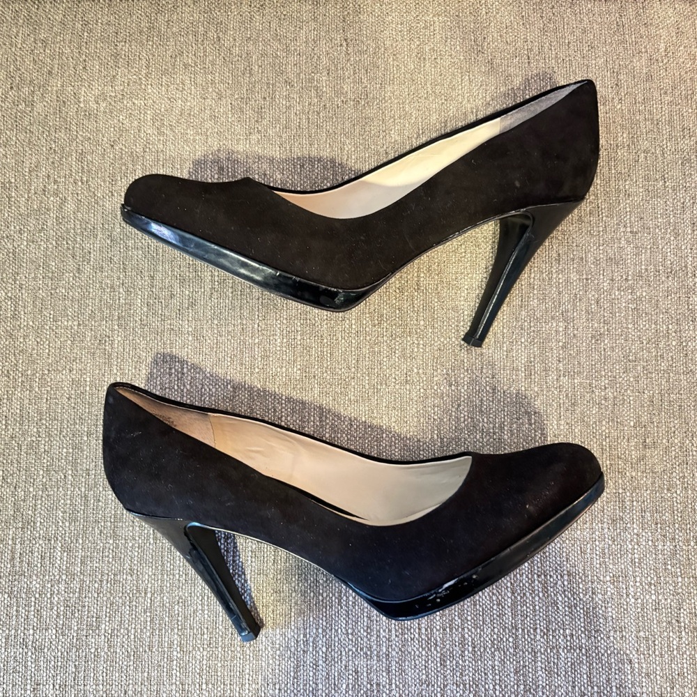 Elegant Black Suede High Heels